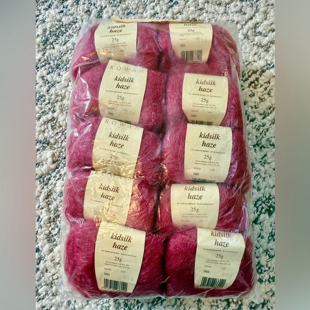 NWT 10 skeins ROWAN kidsilk haze mohair silk